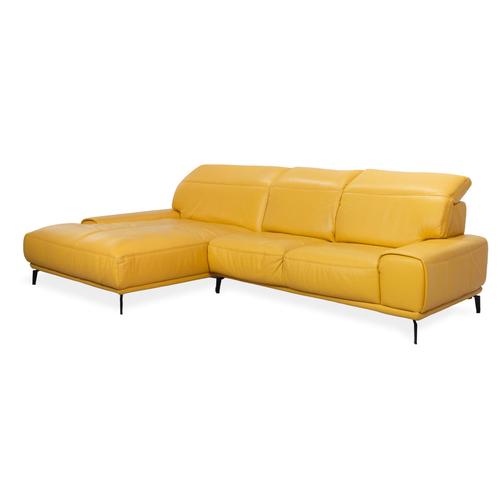 Modern Romeo Corner Sofa in Yellow Leather from Gruber For Sale - Image 3 of 15
