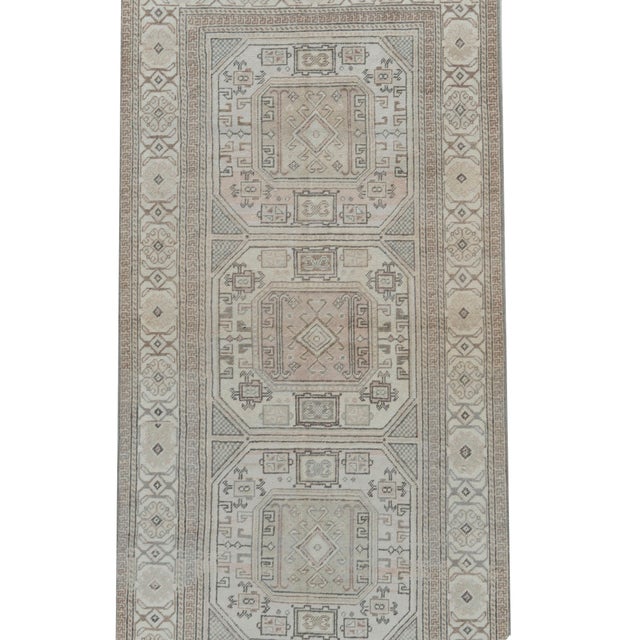 Textile Vintage Turkish Oushak Area Rug 2' X 6' For Sale - Image 7 of 8