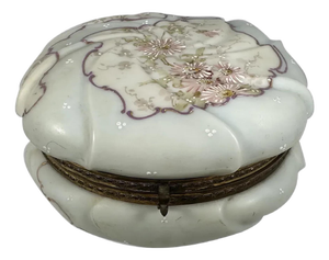 19th Century Wave Crest Jewelry Box: C.F. Monroe Helmschmied Swirl Opal Ware