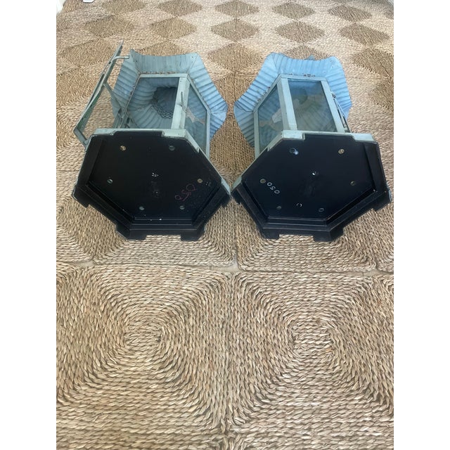 Pair Vintage Pagoda Candle Lanterns For Sale - Image 11 of 12