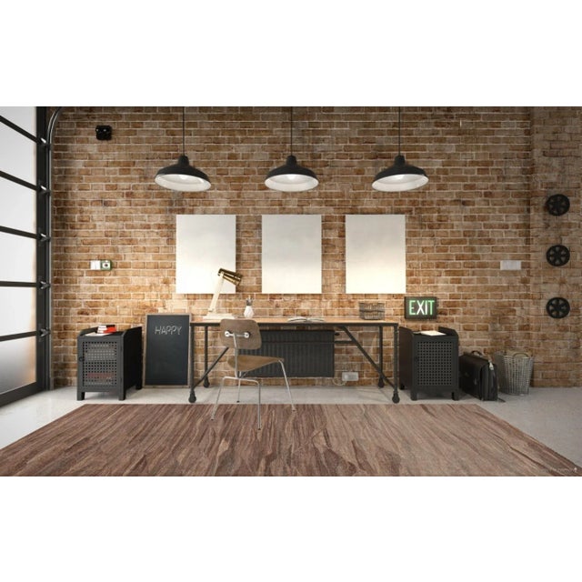 Brown Tribal Modern Flatweave Kilim Rug For Sale - Image 4 of 8