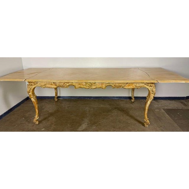 French Provincial Style Dining Table C. 1930's For Sale - Image 4 of 12