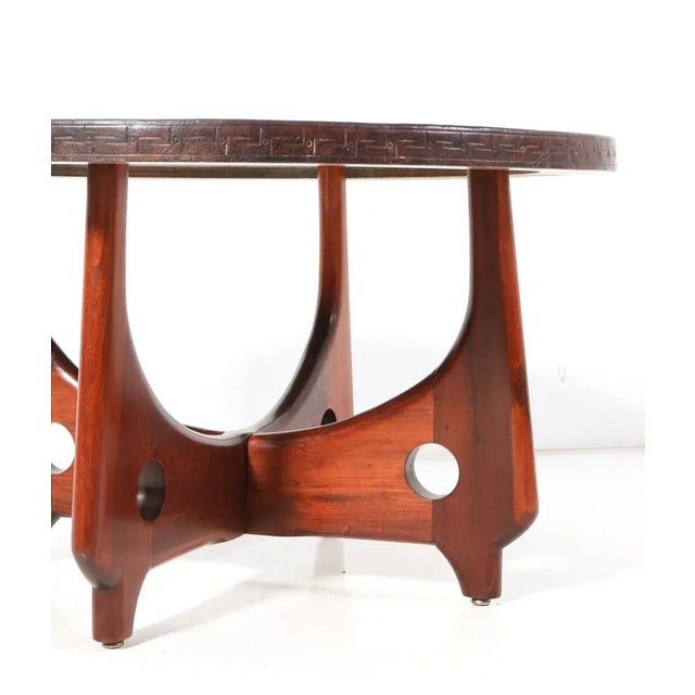 1960s Mid-Century Modern Walnut Coffee Table by Angel Pazmino for Muebles De Estilo, 1960s For Sale - Image 5 of 8