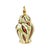 Vintage lidded vase from the Jupiter series by H. Bequet; a colorful and playful vase featuring gold details and entirely...