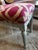 Mid-Century Modern 1970s White Wooden Bench With Pink Patterned Cushion For Sale - Image 3 of 4