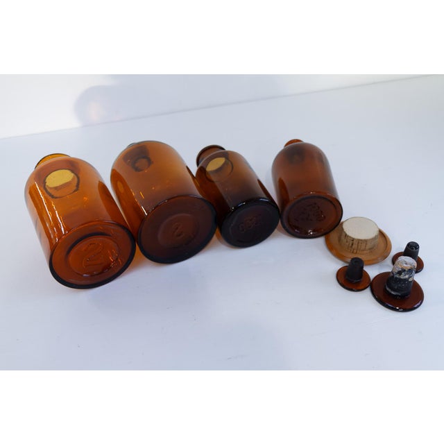 Danish Pharmacy Glass Bottles, 1890s, Set of 4 For Sale - Image 12 of 18