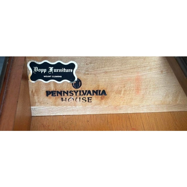 Vintage Pennsylvania House Solid Cherry Wood Étagère Display Shelf With Drawer For Sale - Image 12 of 16