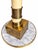 This vintage Hollywood Regency decorative sculpture features a single curved "tusk" form in a warm ivory tone, mounted in...