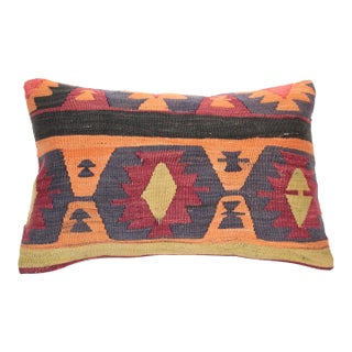 Handmade Flatweave Kilim Pillow Cushion Cover For Sale