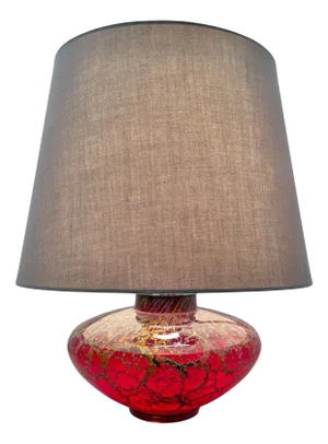 Art Deco Ikora Table Lamp in Glass attributed to Karl Wiedmann for WMF, Germany 1950s