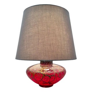Art Deco Ikora Table Lamp in Glass by Karl Wiedmann for WMF, Germany 1950s For Sale