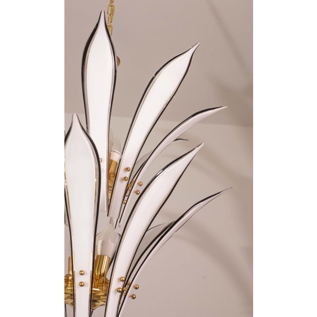 Vistosi "Palms" Murano Glass Style Chandelier, 1970 For Sale - Image 12 of 12