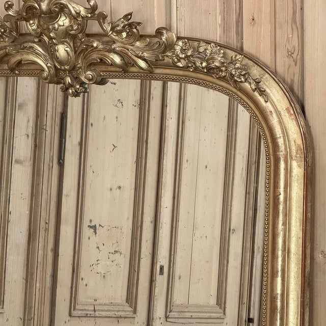 19th Century French Napoleon III Period Gilded Mirror For Sale - Image 10 of 14