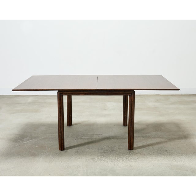 McGuire Organic Modern Rattan and Oak Flip-Top Games Table For Sale - Image 9 of 18