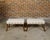 19th Century Pair of English Regency Mahogany Stools with Saber Legs and Custom Upholstery For Sale - Image 9 of 11