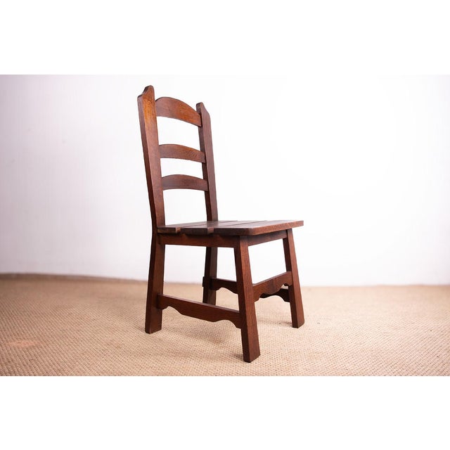 Large Brutalist Chairs in Oak from René Gabriel, 1950s, Set of 6 For Sale - Image 6 of 18