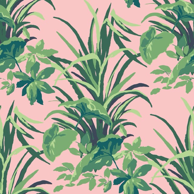 Jungle Road Bahama Pink Fabric Sample For Sale