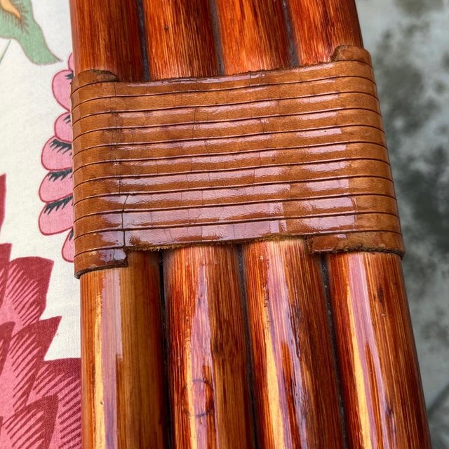 Bamboo and Rattan Sofa attributed to Maugrion for Roche Bobois, France, 1980s For Sale - Image 6 of 16