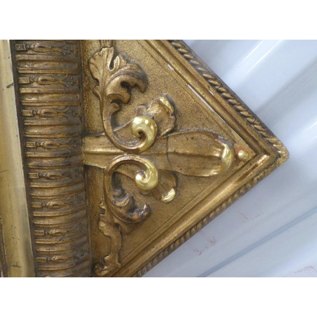 Late 19th Century Parish Hadley Interior Antique Parcel Gilt Wall Mirror For Sale - Image 5 of 10