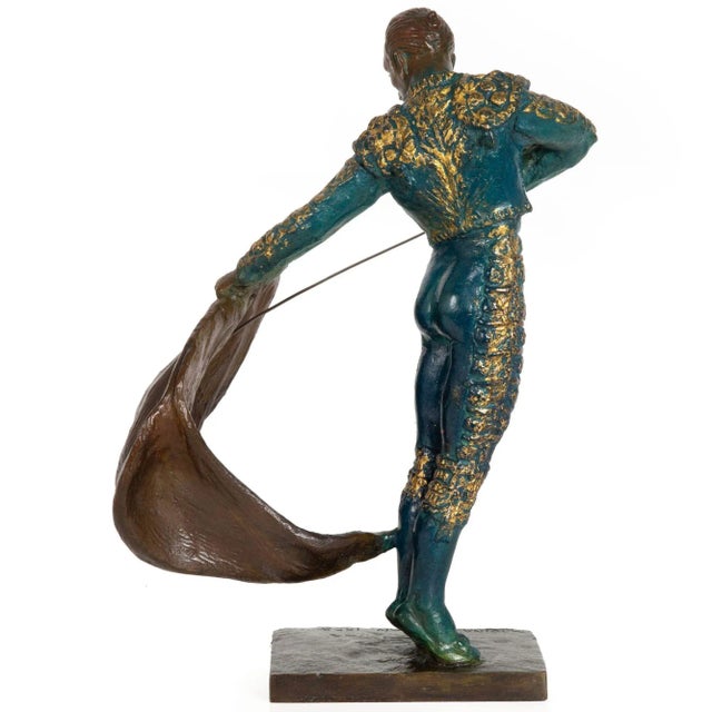 American Bronze Sculpture “Matador With Cape” (1953) by Malvina Hoffman For Sale - Image 4 of 12