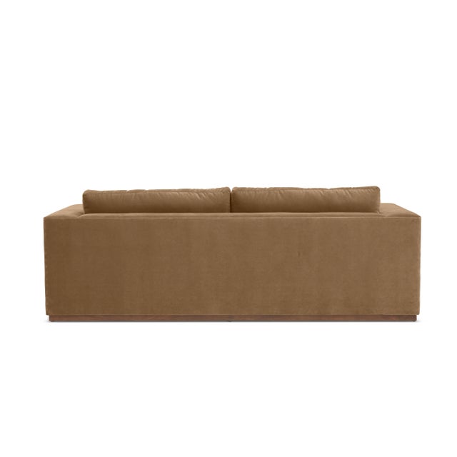 Casa Cosima Lincoln Sofa, Toffee Performance Velvet For Sale - Image 4 of 5