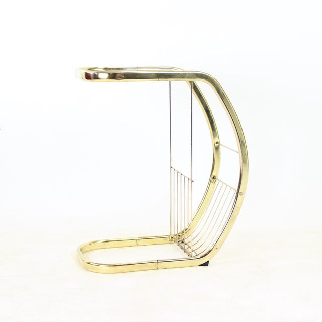 Vintage Side Table in Brass and Glass, Italy, 1970 For Sale - Image 10 of 10