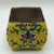 Ceramic Antique Japanese Satsuma Square Footed Pot Crackle Glaze Floral Enamel c.1900 For Sale - Image 7 of 7