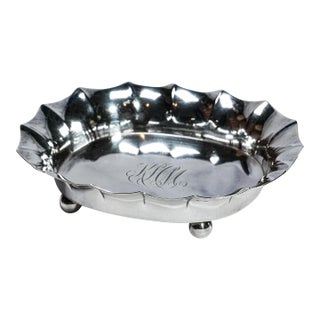 Lovely Solid Sterling Silver Antique Tiffany & Co Jewelry Trinket Tray Ball Feet For Sale