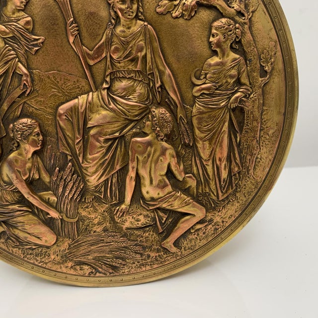 19th Century Brass and Embossed Copper Box, France For Sale - Image 4 of 14