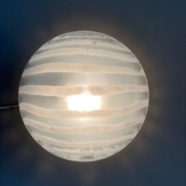 Glass Zebra Flush Mount from Peil & Putzler, Germany, 1970s For Sale - Image 4 of 18