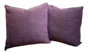 Pair of Custom Purple Chenille Pillows