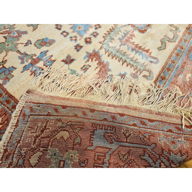 Vintage Turkish Oushak Rug, Handwoven Wool, Allover Geometric Design, 10' x 14' For Sale - Image 9 of 13