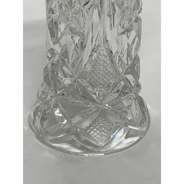 Mid 20th Century Vintage Hand Cut Crystal Petite Vase For Sale - Image 5 of 7