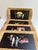 1950s Signed Kentley "The Romance of Fifi and Pepe" Full Set(4) Wooden Tray For Sale - Image 16 of 16