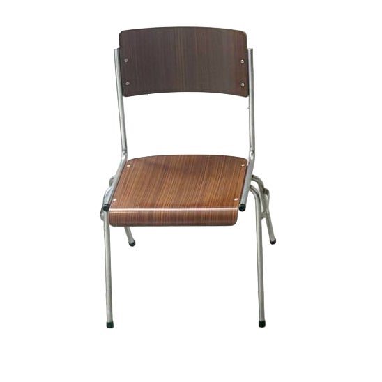 Vintage Stacking Chair with Chrome Frame, 1970s For Sale