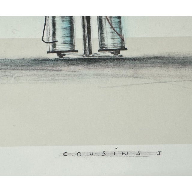 Mid-Century Modern Late 20th Century Cousins I Mid-Century Modern Lithograph For Sale - Image 3 of 6