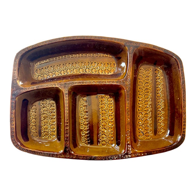 20th C. MCM Italian Gump’s Ceramic Divided Catchall For Sale