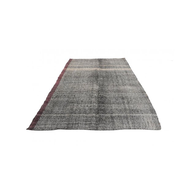 Gray Vintage Turkish Kilim Rug - 5`11″ X 8`11″ For Sale - Image 4 of 6