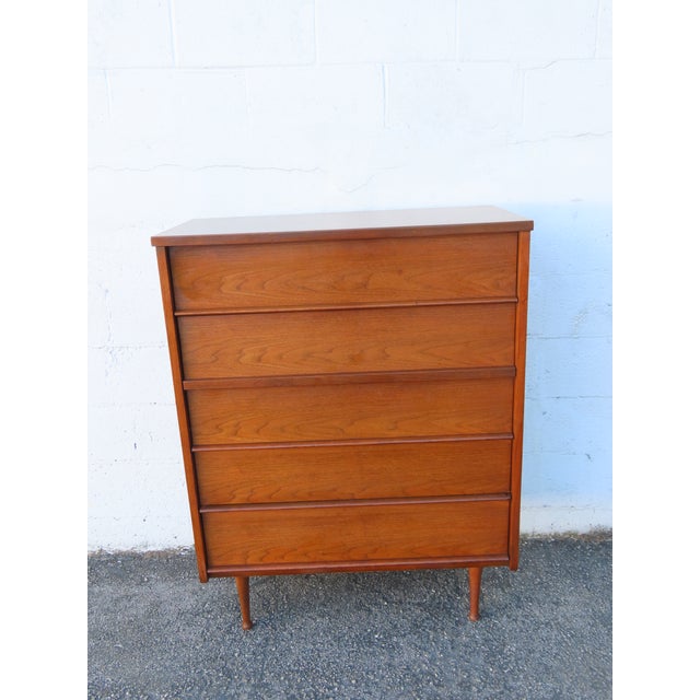 Mid Century Modern Tall Chest of Drawers 6310 For Sale - Image 15 of 15