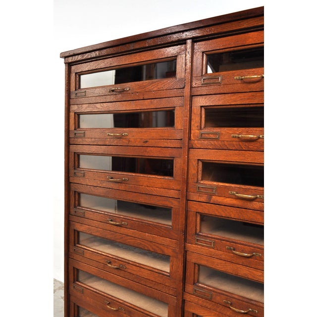 Brown Antique Haberdashery Chest of Drawers in Oak, 1880s For Sale - Image 8 of 12