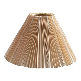 Vintage Mid-20th Century Inverted Knife Pleat Empire Lamp Shade For Sale