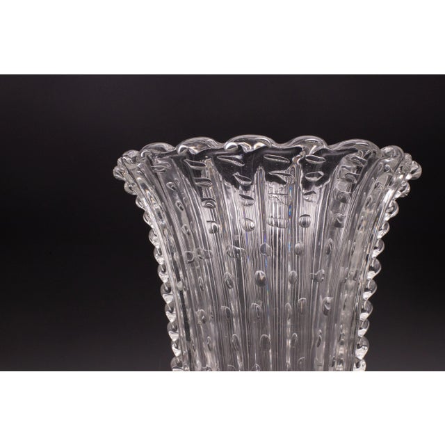 Art Decò Large Size Murano Bullicante Vase by Barovier & Toso, 1930s For Sale - Image 11 of 12