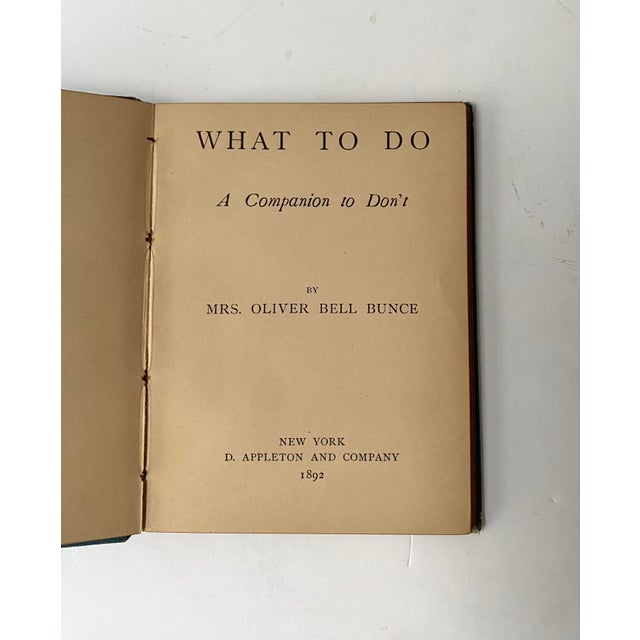 Late 19th Century What to Do, Etiquette Book, Victorian Period, New York, 1892 For Sale - Image 5 of 10