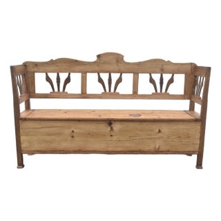 Pine and Oak Storage Bench or Settle For Sale