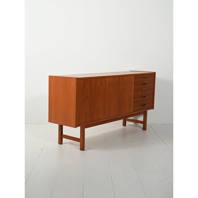 Scandinavian Sideboard with Cantilevered Handles, 1960s For Sale - Image 3 of 13