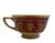 Vintage 30s Heinrich and Co. Selb H & C Bavaria German Porcelain Red and Gold Encrusted Tea Cup and Saucer With Desert Plate - Service for 3 For Sale - Image 10 of 12