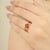 Ruby Red 14k Gold Statement Ruby Floral Diamond Clutser Ring Size 5 For Sale - Image 8 of 14
