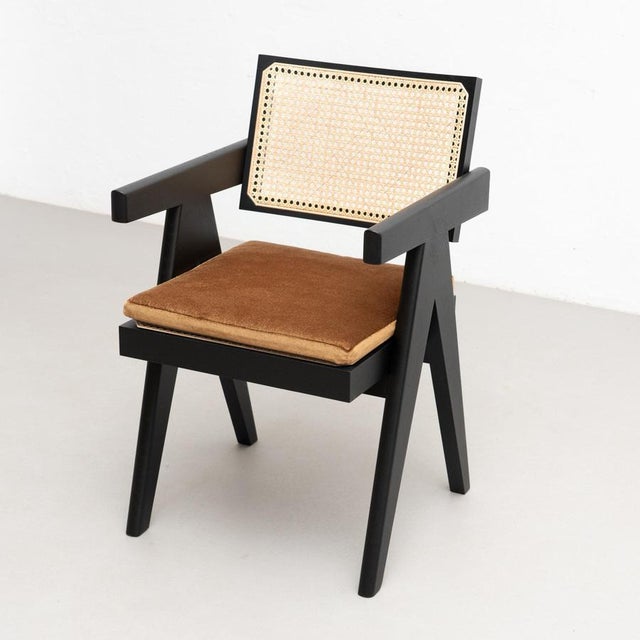 051 Capitol Complex Office Chair with Cushion by Pierre Jeanneret for Cassina For Sale - Image 9 of 18