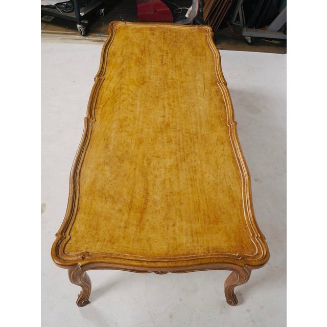 Wood Late 20th Century Judson Rothschild Italian Rococo Louis XV Style Coffee Table | Distressed Walnut Finish For Sale - Image 7 of 9