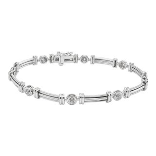 14k Diamond Bracelet For Sale